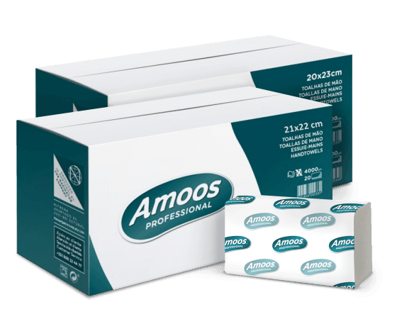 Amoos toalla de manos Interfoliada 21x25 caja 20 uds
