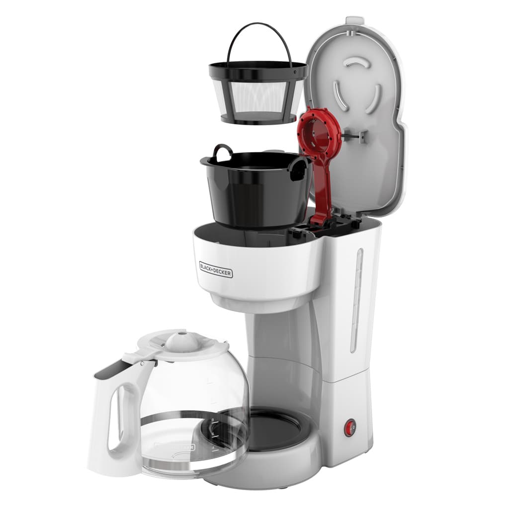 Black + Decker cafetera 12 tazas blanca C/F