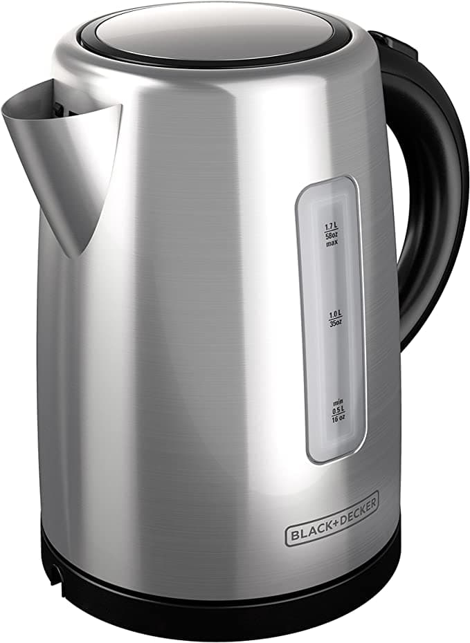Black + Decker hervidor 1.7L inox alambrico