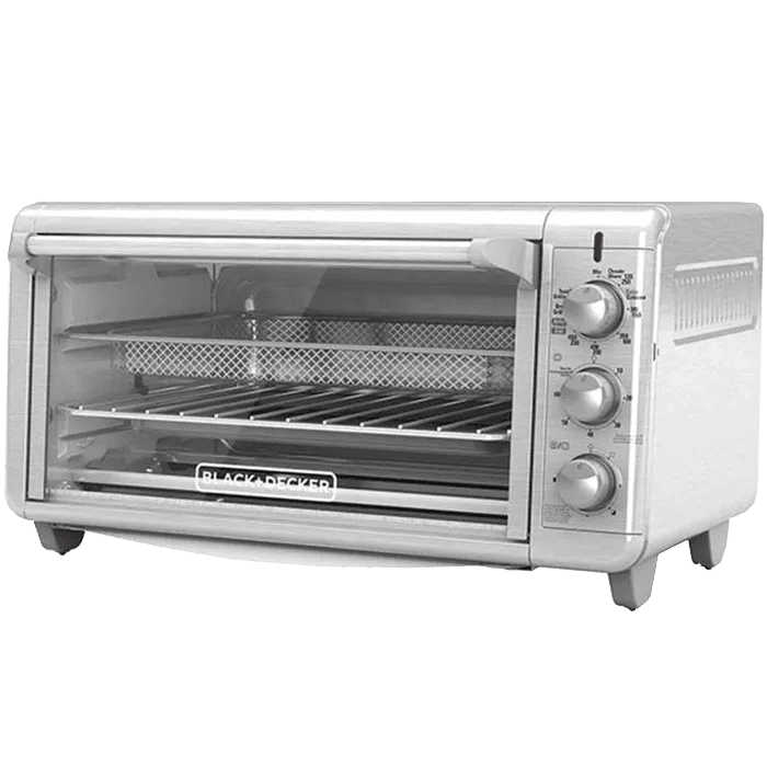 Black + Decker Horno Tostador con Freidora de Aire 8 rebanadas inox