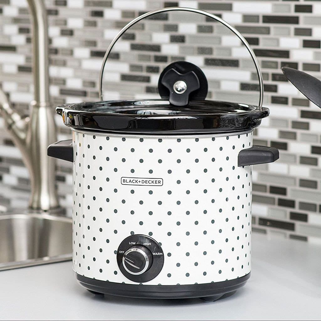 Black + Decker olla de coccion lenta 4l blanca-negro