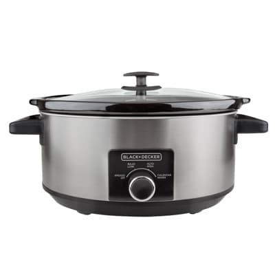 Black + Decker olla de coccion lenta 6.7l inox