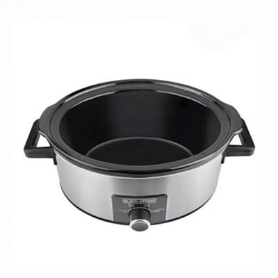 Black + Decker olla de coccion lenta 6.7l inox