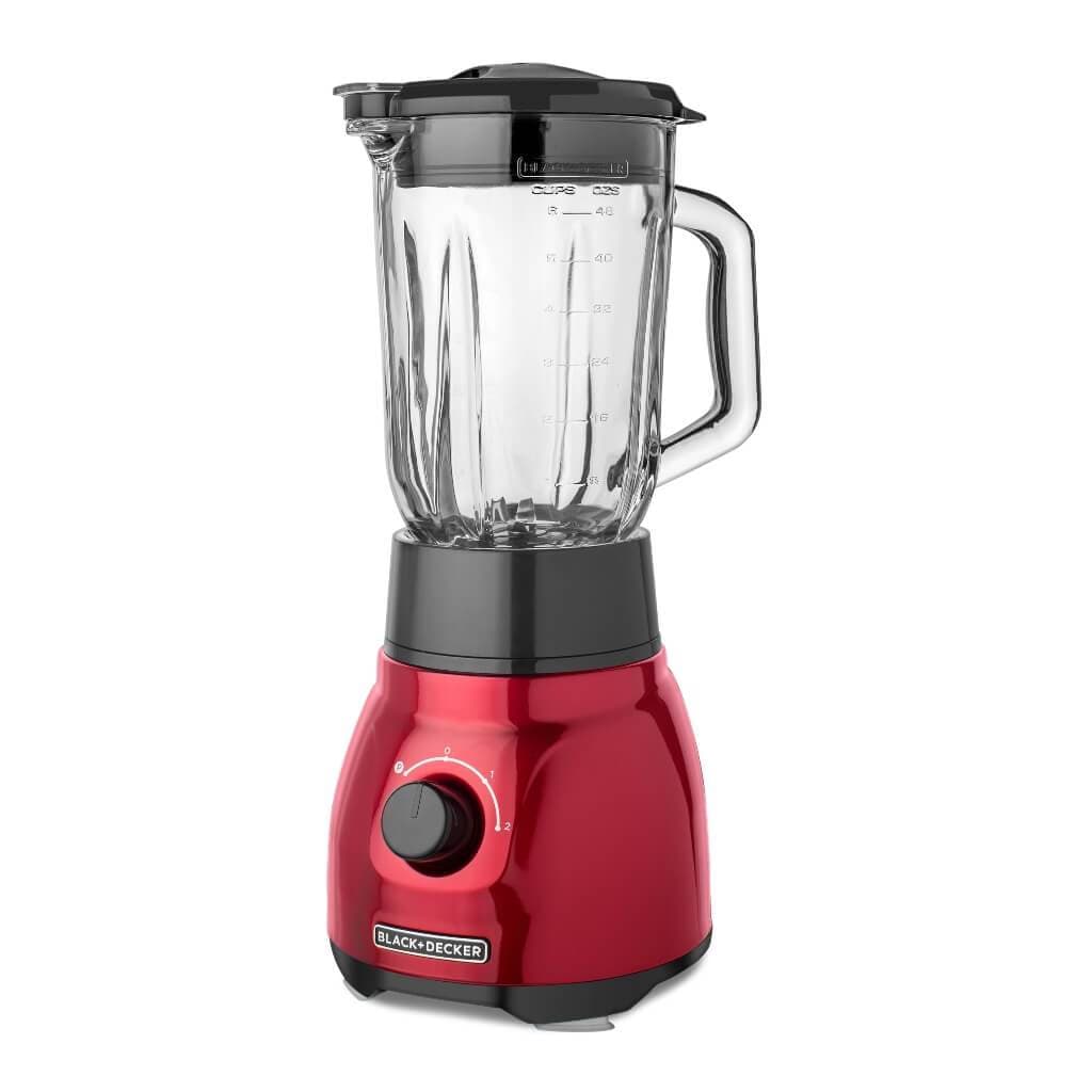 Black + Decker licuadora 2 veloc 750w + vaso personal roja metalica