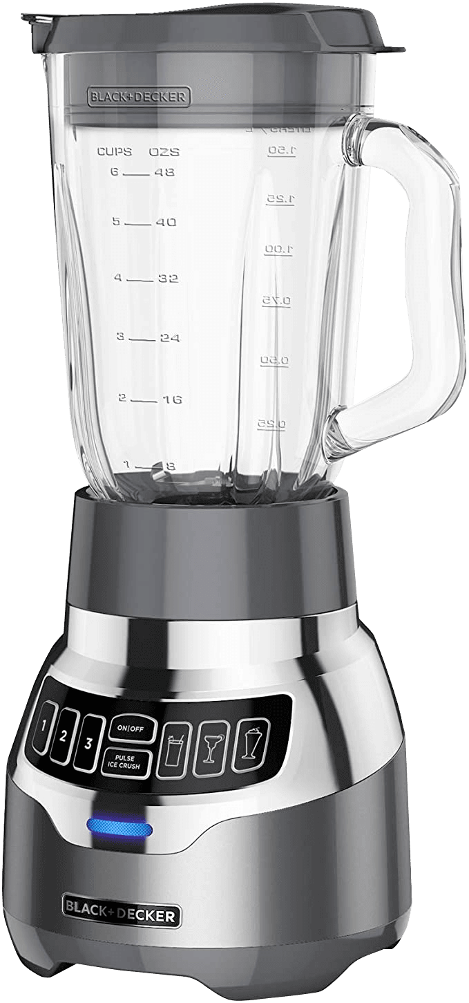 Black + Decker licuadora digital 900w silenciosa inox + vaso personal