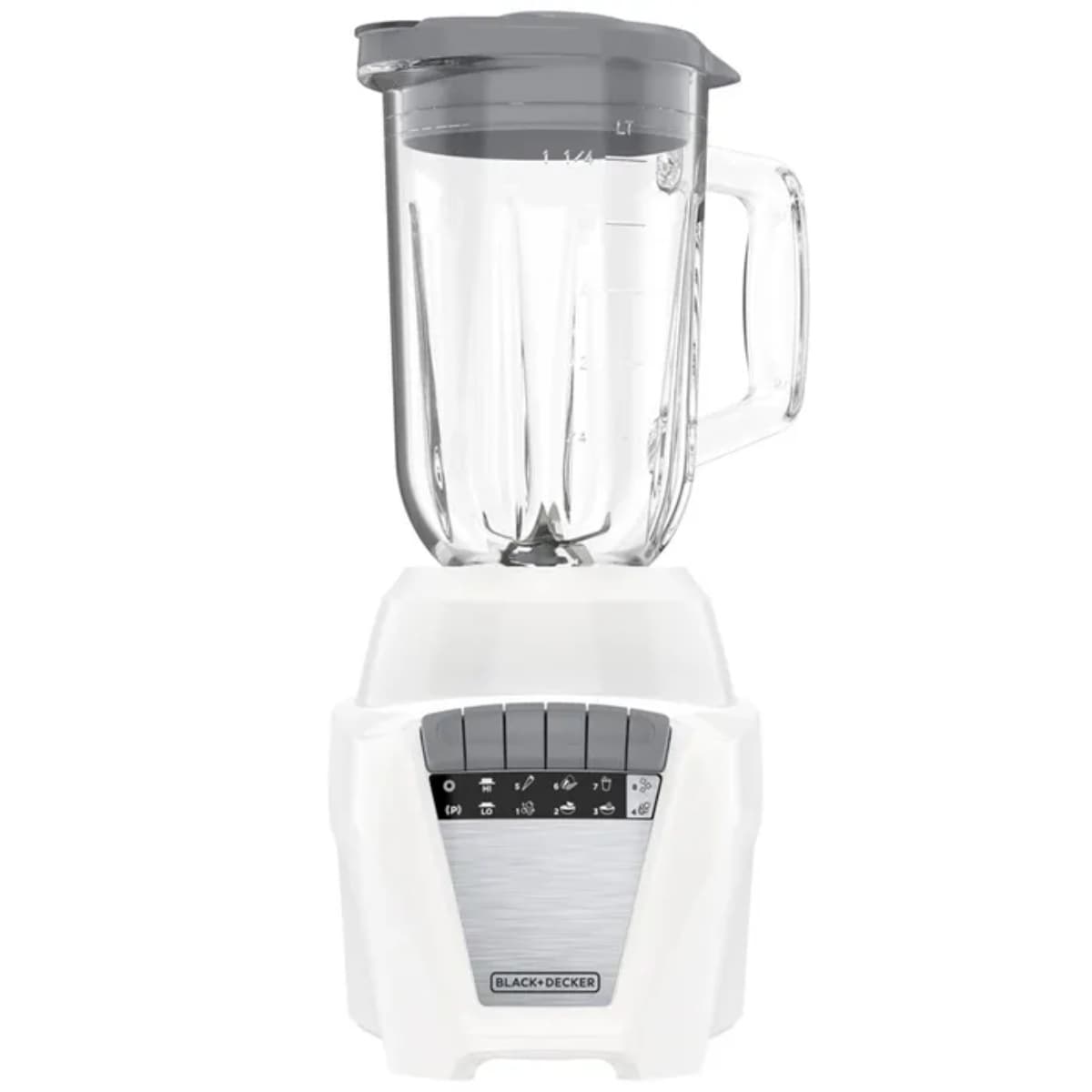 Black + Decker licuadora 2 vasos vid y plast 1.25 L y 1.65 L 700W blanca