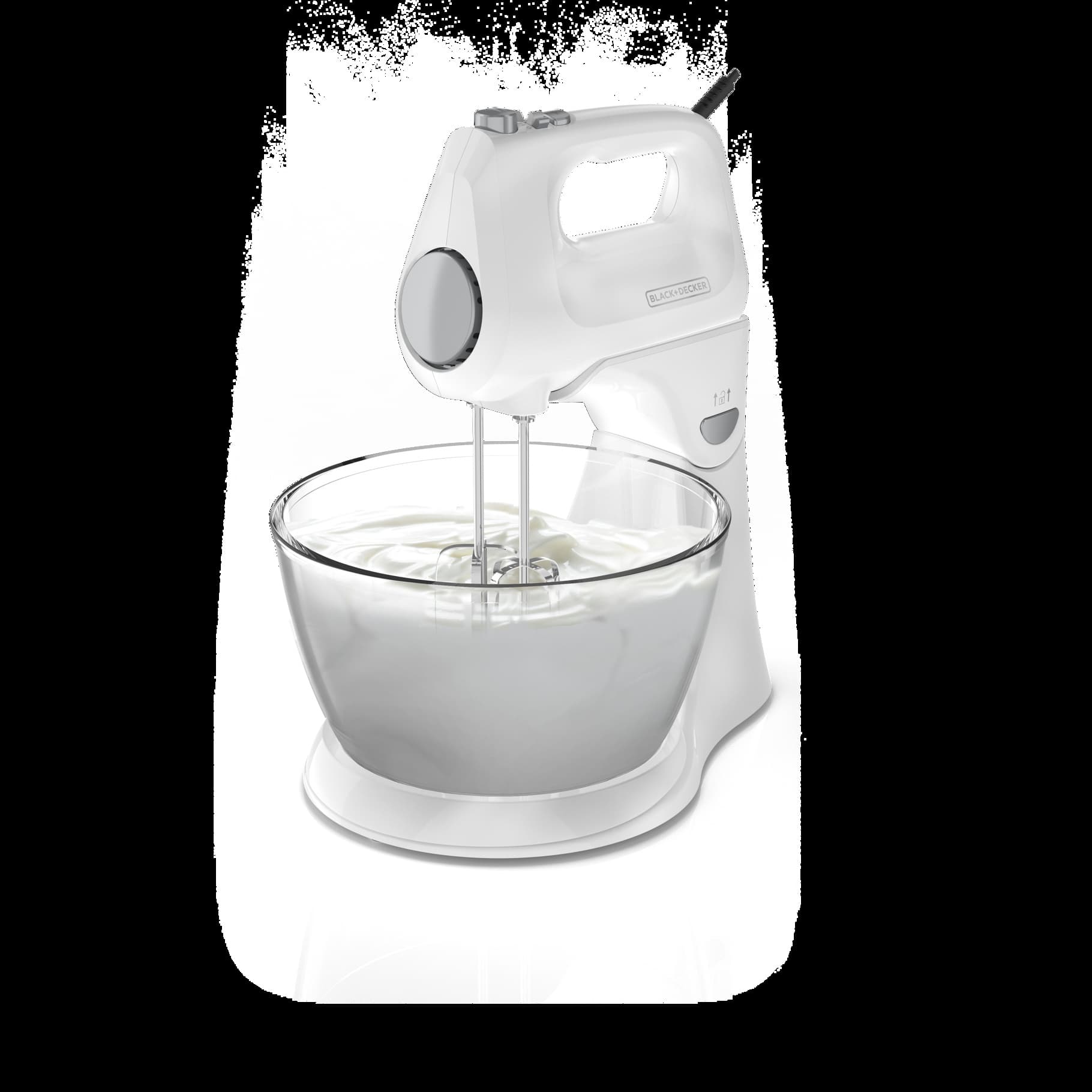 Black+Decker Batidora 2 en 1 vertical y manual 250 watts color blanca