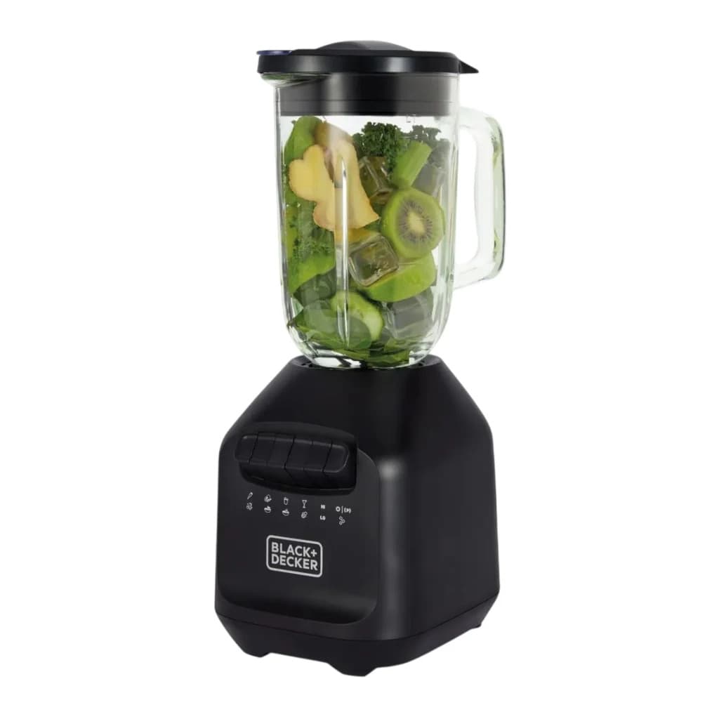 Black + Decker licuadora ice crush 1.5 lts jarra de vidrio negra