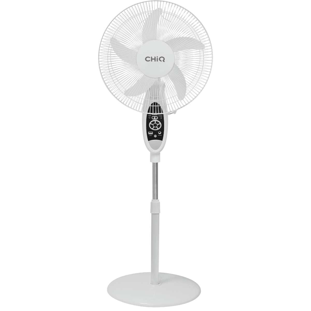CHIQ Ventilador Pie Recargable 16" 9 vel temporizador puerto USB Luz Led