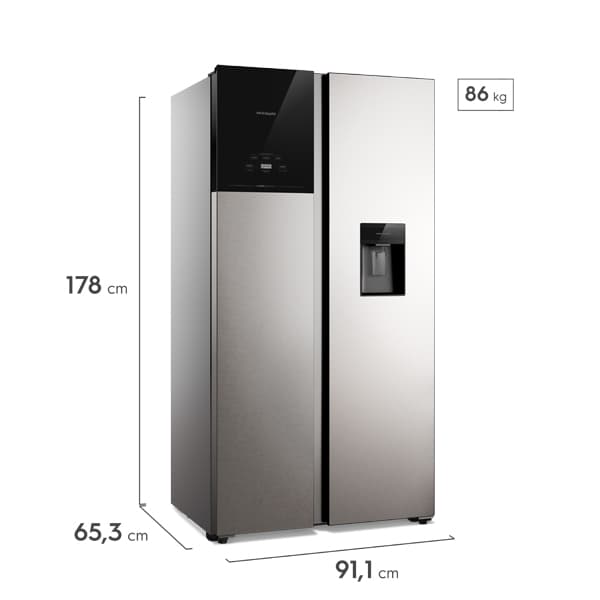 Frigidaire Refrigerador Side by Side de 19 pies Inverter con dispensador Plateado