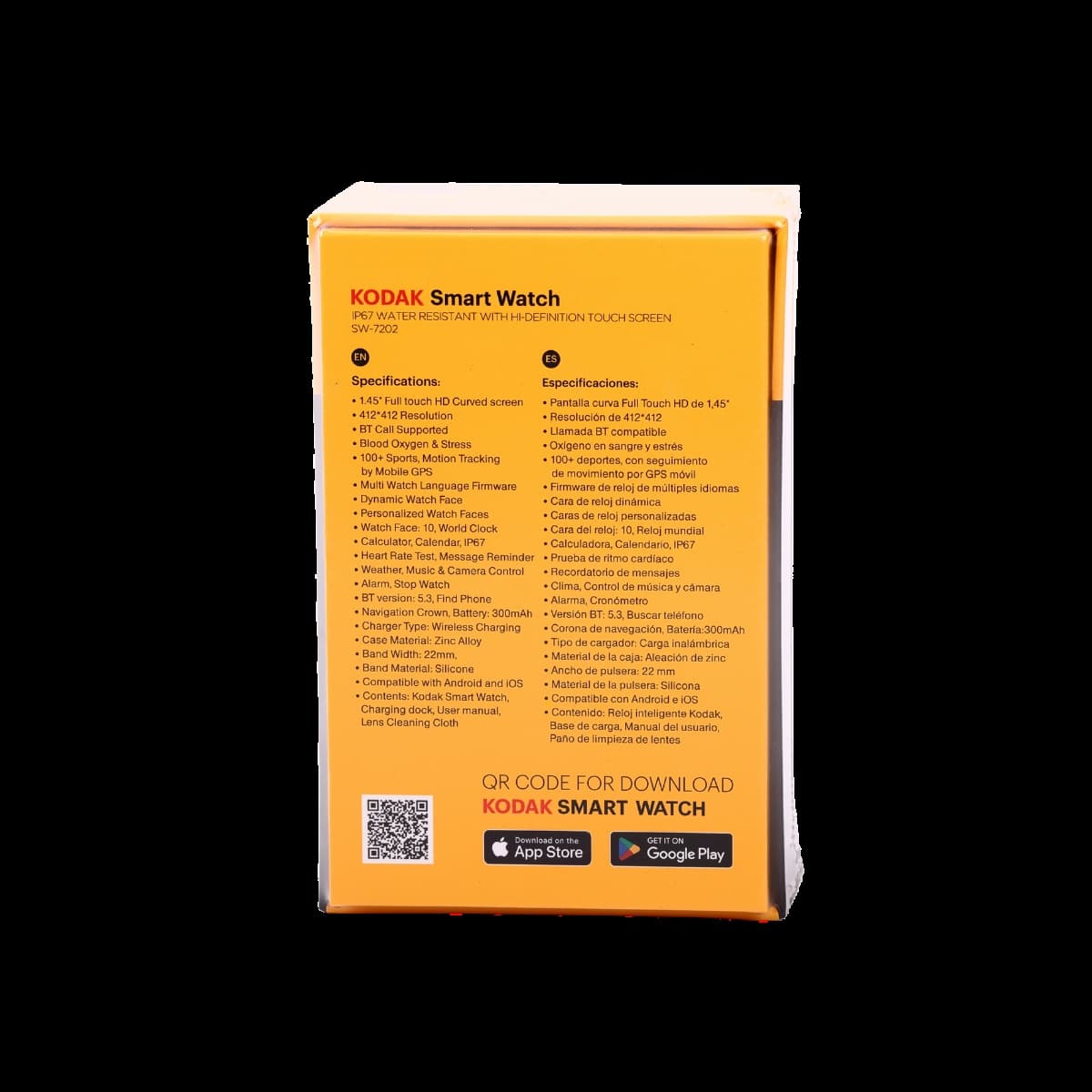 Kodak reloj inteligente SW7202 plateado 1,45" full touch