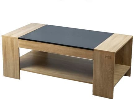 Kenneth Cole mesa de centro bicolor color roble W120 x H45 x D60
