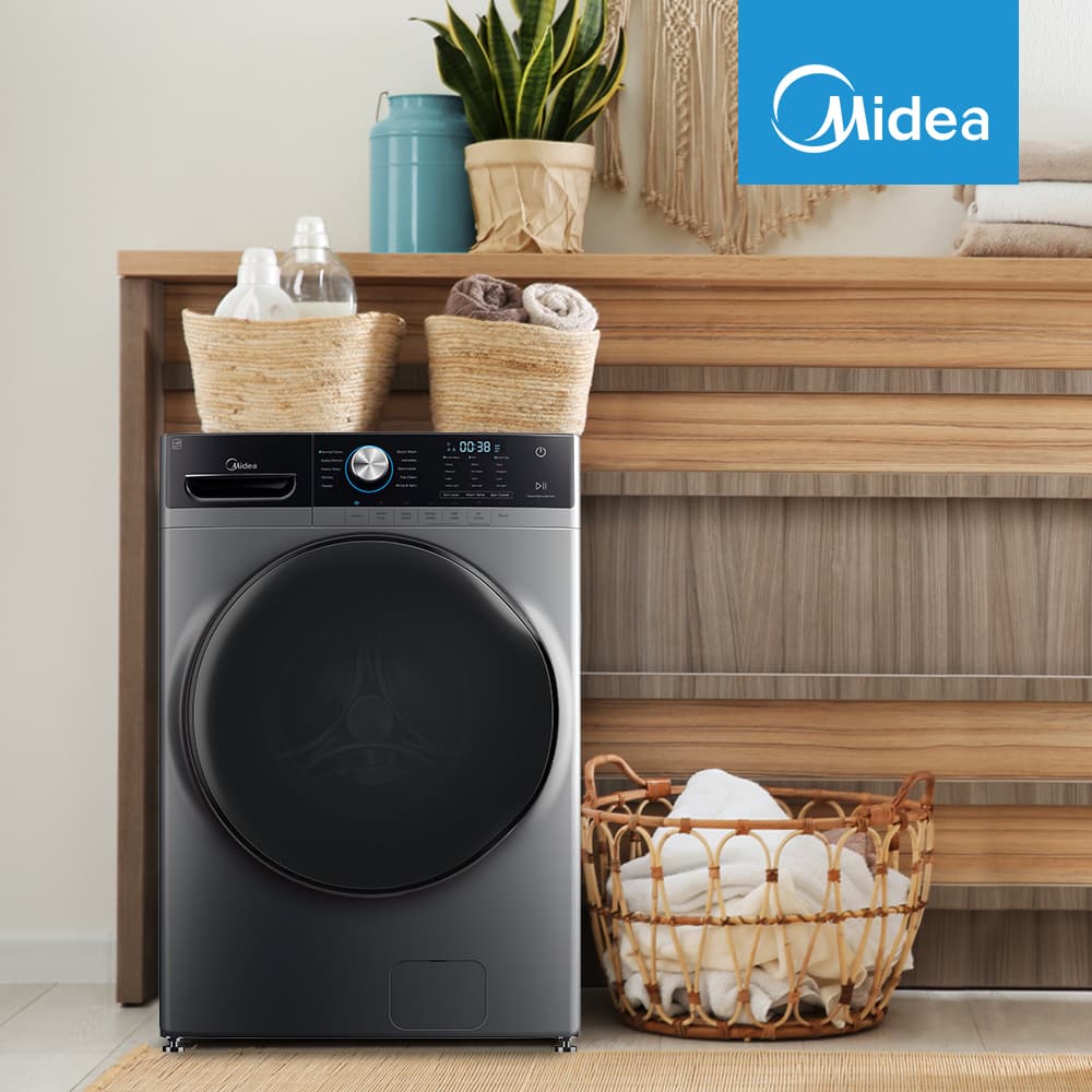 Midea Lavadora Carga frontal de 21 kg Plateado