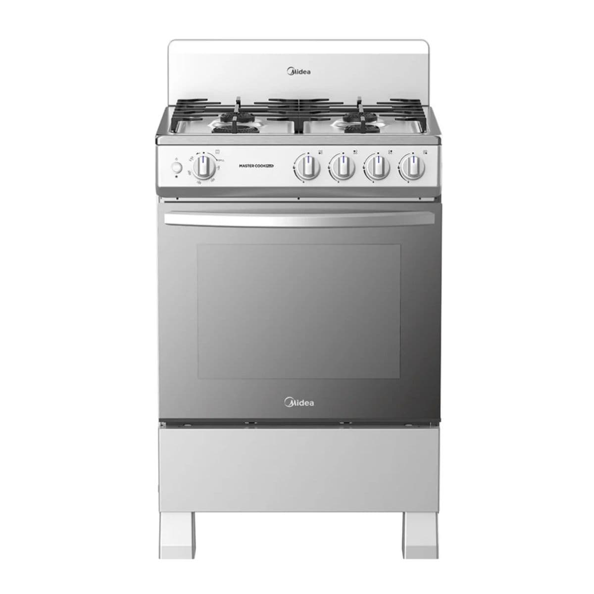 Midea Cocina De gas de 24" 4 quemadores Plateado