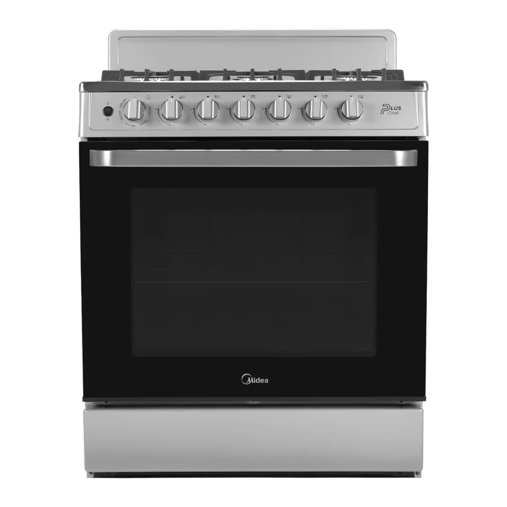 Midea Cocina De gas de 30" 6 quemadores Acero inoxidable