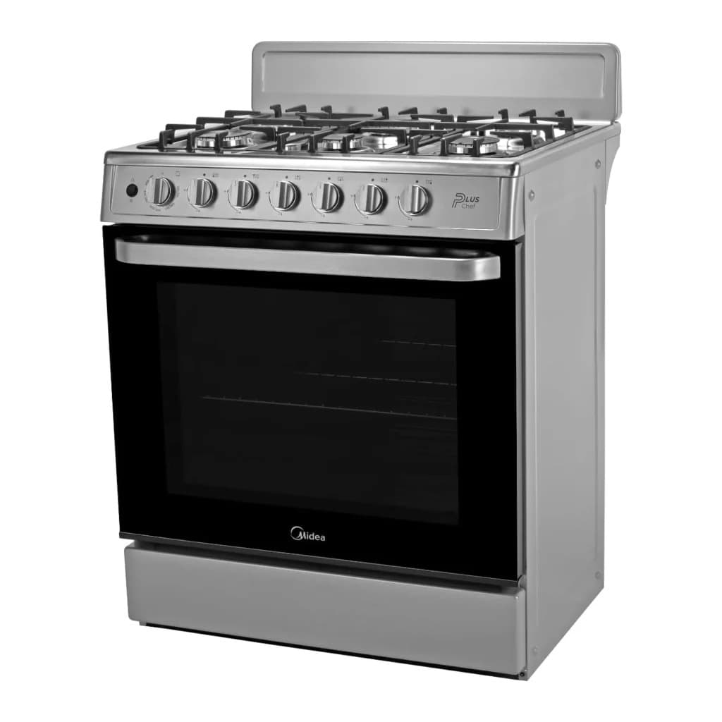 Midea Cocina De gas de 30" 6 quemadores Acero inoxidable