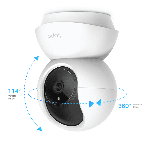 TP Link camara de seguridad con doble lente y movimiento panoramico/inclinacion para interiores y exteriores - Tapo