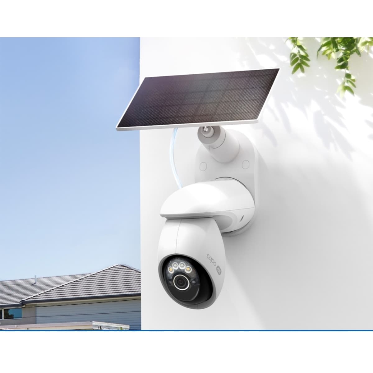 TP Link camara de seguridad Wi-Fi con panel solar y bateria, 4K 8MP, vision nocturna a color - Tapo C660