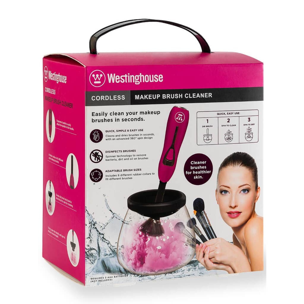 Westinghouse limpiador de brochas de maquillaje usa bateria (aaa x 2)