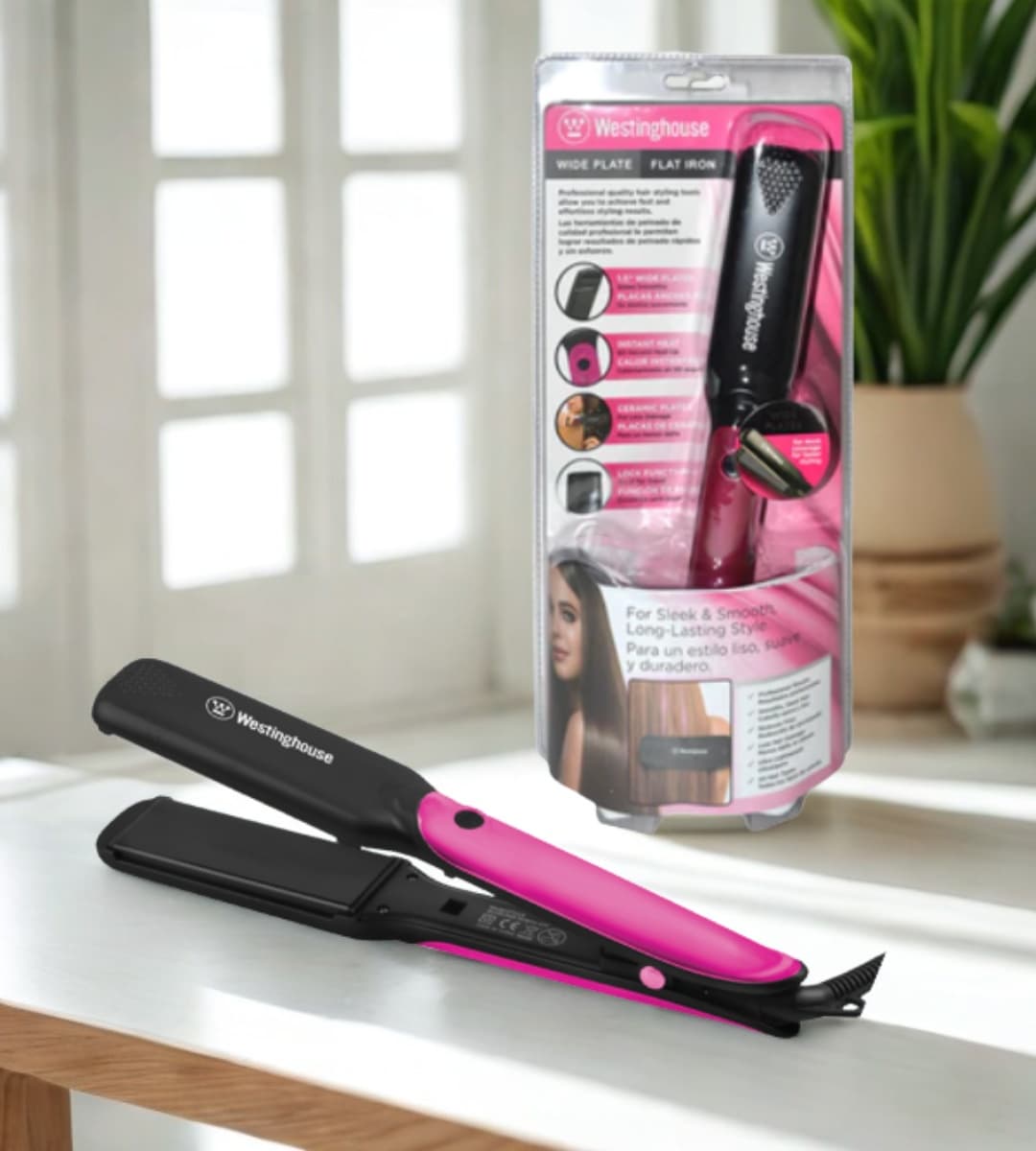 Westinghouse plancha para cabello ancha