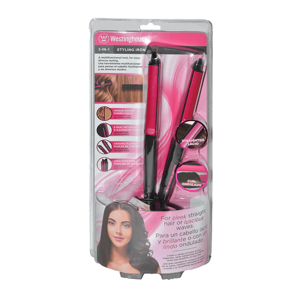 Westinghouse plancha para cabello 2 en 1
