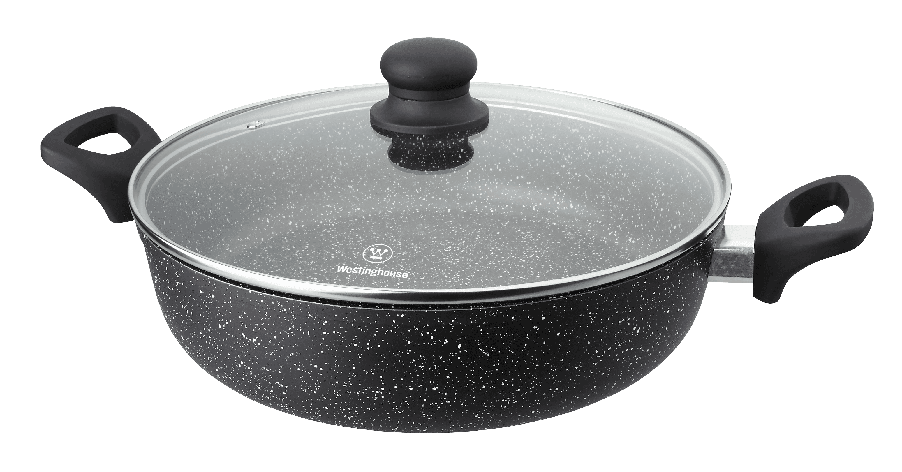 Westinghouse cacerola baja con tapa marmol negro 32 cm