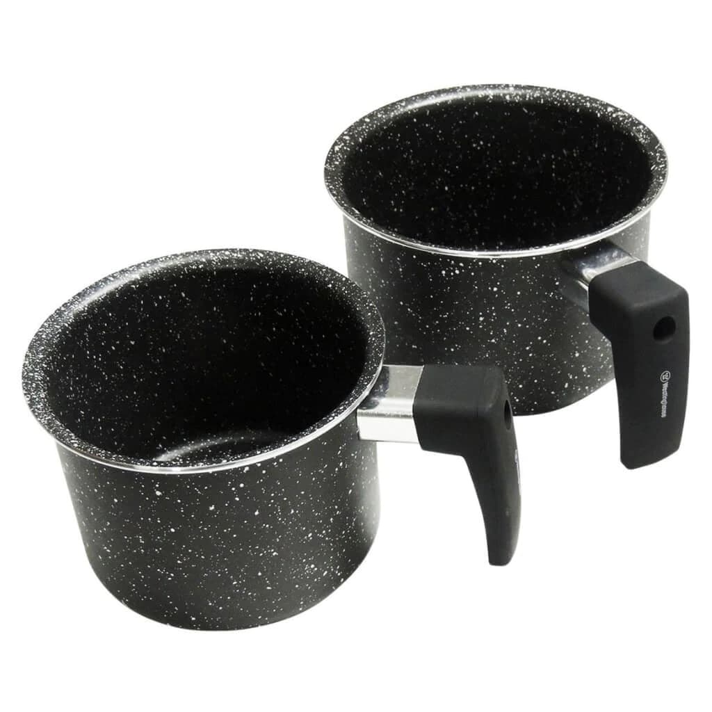 Westinghouse set de 2 ollas para leche marmol negro 12cm