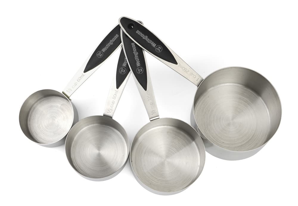 Westinghouse Set de 4 tazas de medida en acero inoxidable